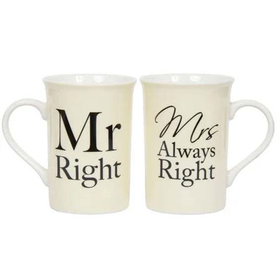 MR & MRS RIGHT MUG - SET OF TWO - Jamjo Online