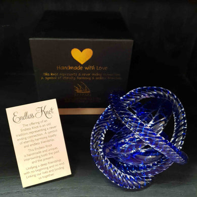 ENDLESS KNOT - CLASSIC BLUE TWIST 12cm - GIFT BOXED - Jamjo Online