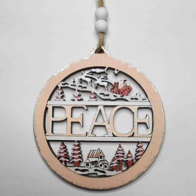 PEACE BAUBLES HANGING DECORATION PINK - Jamjo Online