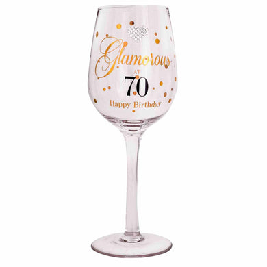 MAD DOTS - 70TH BIRTHDAY WINE GLASS - Jamjo Online