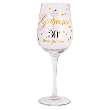 Load image into Gallery viewer, MAD DOTS - GORGEOUS AT 30 WINE GLASS - Jamjo Online
