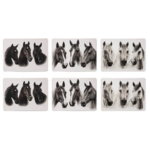 Load image into Gallery viewer, TRIO OF CHESTNUT, GREY AND BLACK HORSES COASTERS - Jamjo Online