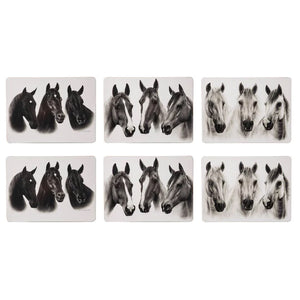 TRIO OF CHESTNUT, GREY AND BLACK HORSES PLACEMATS - Jamjo Online