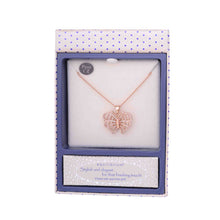 Load image into Gallery viewer, EQUILIBRIUM ROSE GOLD SPARKLE BUTTERFLY NECKLACE - Jamjo Online