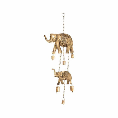 HANDCRAFTED HANGING CHIME WITH LUCKY ELEPHANTS - Jamjo Online