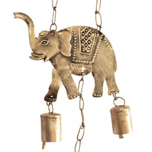Load image into Gallery viewer, HANDCRAFTED HANGING CHIME WITH LUCKY ELEPHANTS - Jamjo Online