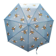 Load image into Gallery viewer, FOLDABLE UMBRELLA - BEES - BLUE - Jamjo Online