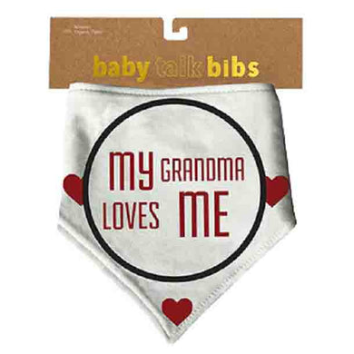 BABY TALK BIB - MY GRANDMA LOVES ME - Jamjo Online