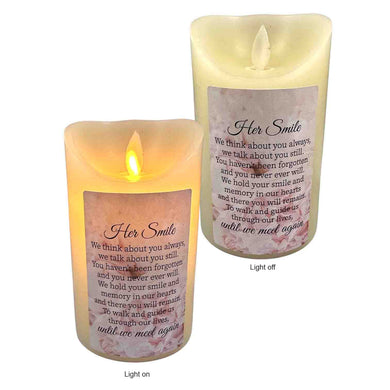 LED WAX CANDLE - HER SMILE WITH TIMER - Jamjo Online