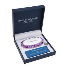 Load image into Gallery viewer, VIOLET AURORA GLASS - TREE OF LIFE CHARM BRACELET - Jamjo Online