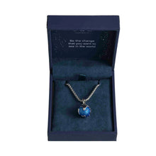Load image into Gallery viewer, PLANET EARTH SILVER/BLUE NECKLACE - 60CM STAINLESS STEEL CHAIN - Jamjo Online