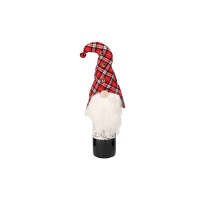 FABRIC TARTAN BELLS SANTA BOTTLE HEAD - Jamjo Online