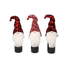 Load image into Gallery viewer, FABRIC TARTAN BELLS SANTA BOTTLE HEAD - Jamjo Online