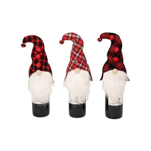 FABRIC TARTAN BELLS SANTA BOTTLE HEAD - Jamjo Online