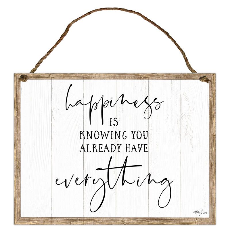 SOUL - HAPPINESS - HANGING TIN SIGN 30 x 40cm - Jamjo Online