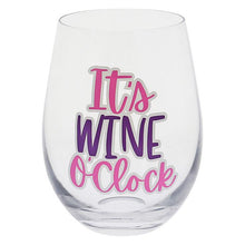 Load image into Gallery viewer, IT&#39;S WINE O&#39;CLOCK - STEMLESS WINE GLASS - Jamjo Online